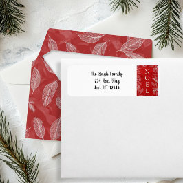 Rote Rücksendeadresse "Weihnachten"