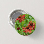ROTE RUDBECKIENBLÜTEN BUTTON (Vorne & Hinten)