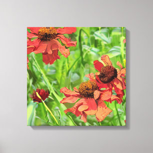 ROTE RUDBECKIENBLÜTEN LEINWANDDRUCK