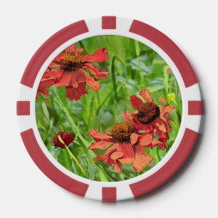 ROTE RUDBECKIENBLÜTEN POKERCHIPS