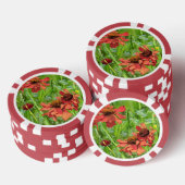 ROTE RUDBECKIENBLÜTEN POKERCHIPS (Stapel)