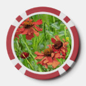 ROTE RUDBECKIENBLÜTEN POKERCHIPS (Rückseite)