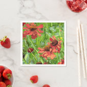ROTE RUDBECKIENBLÜTEN SERVIETTE (Beispiel)