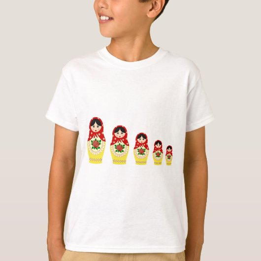 Rote russische matryoshka T-Shirt (Vorderseite)