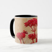 Rote rustikale Blume Tasse (Vorderseite Links)