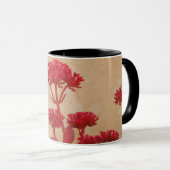 Rote rustikale Blume Tasse (VorderseiteRechts)
