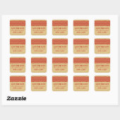 Rote rustikale Zickzack Save the Date Stickers (Blatt)