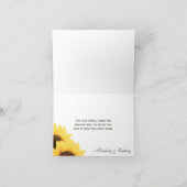 ROTE RUSTISCHE SONNENBLUME DANK KARTE (Innenseite)