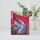 Rote Rutsche Abstract Postkarte (Stehend Vorderseite)