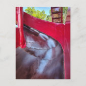 Rote Rutsche Abstract Postkarte (Vorderseite)