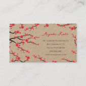 Rote Sakura Blume Orientales Kirschblüten Asien Visitenkarte (Vorderseite)