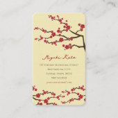 Rote Sakura-Blume Orientalischer Kirschblüten Visitenkarte (Vorderseite)