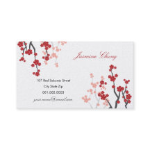 Rote Sakura Kirschblüten Orientalischer Zen