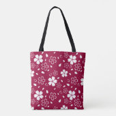 Rote Sakura-Muster-Tasche Tasche (Rückseite)