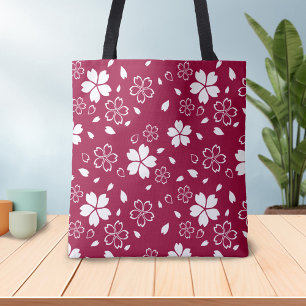 Rote Sakura-Muster-Tasche Tasche