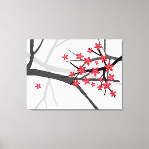 Rote Sakura Wrapper Leinwanddruck