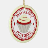 Rote Samt-Kuchen-Verzierung Keramik Ornament (Rechts)