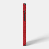 Rote Samtfarbe modern iPhone Hülle (Linke Seite)