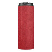 Rote Samtfarbe modern Thermosbecher (Rückseite)