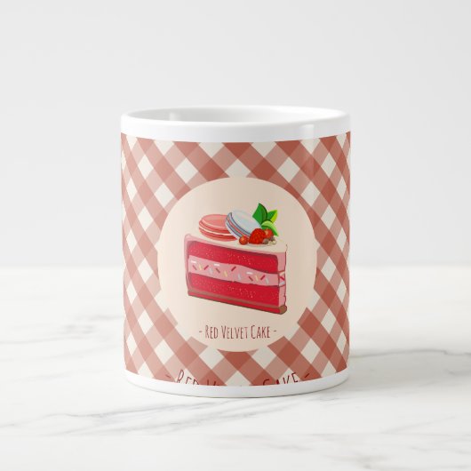Rote Samtkuchen mit Erdbeer-Frischkäse Jumbo-Tasse (Vorderseite)