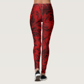 Rote Samtleggings Leggings (Rückseite)