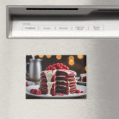 Rote Samtpfannkuchen Magnet (In Situ (Geschirrspüler))