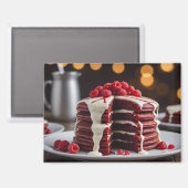 Rote Samtpfannkuchen Magnet (Vorderseite/Rückseite)