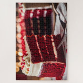 Rote Samttorte Puzzle (Vertikal)