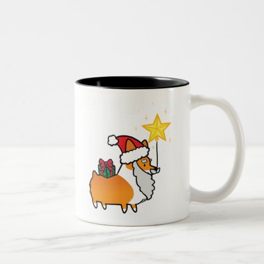 Rote Sanktcorgi-Tasse | CorgiThings Zweifarbige Tasse (Rechts)