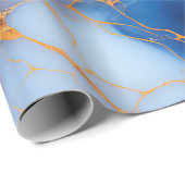 Röte & Saphir Marmor mit Goldadern Geschenkpapier (Rolleneckpunkt)