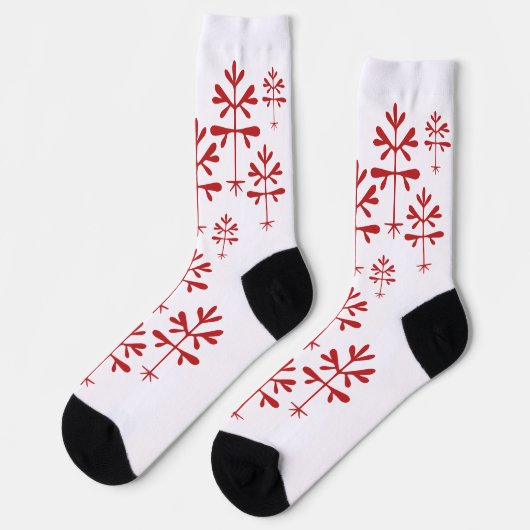 Rote Sapling Socken (Linkes Detail)