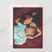 Rote Save-the-Date-Karte Kalender & Foto (Rückseite)