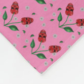 Rote Schädel blühen Fleecedecke (Ecke)