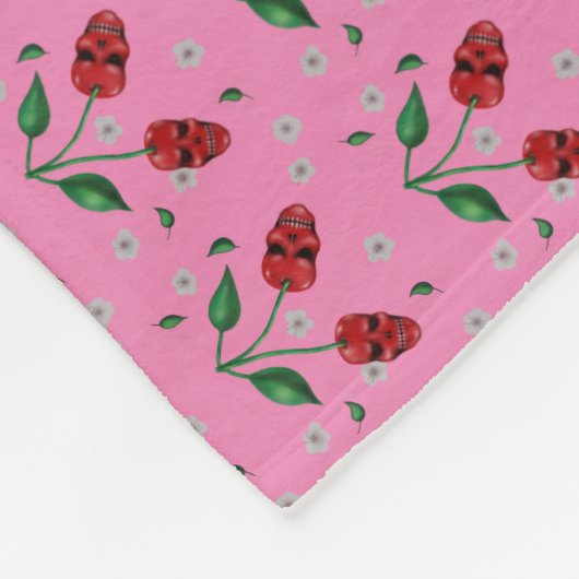 Rote Schädel blühen Fleecedecke (Ecke)