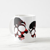 Rote Schädel Kaffeetasse (Vorderseite Links)