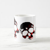 Rote Schädel Kaffeetasse (Mittel)