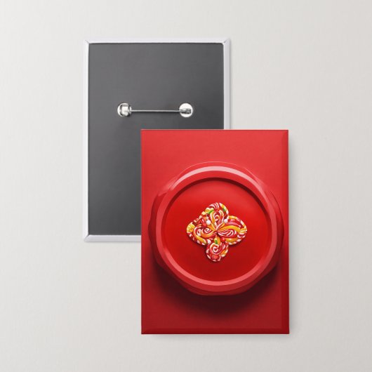 rote Schaltfläche Button (Vorderseite/Rückseite)