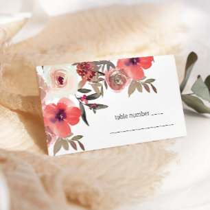 Rote Schamrosen Hochzeit Platzkarte