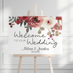 Rote Schamrosen Hochzeit Poster