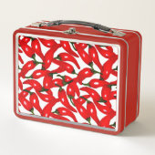 Rote scharfe Paprika Metall Brotdose (Vorderseite)