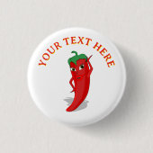 Rote scharfe Pfeffer-Diva Button (Vorderseite)