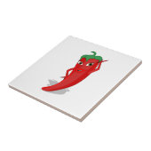 Rote scharfe Pfeffer-Diva Fliese (Seite)