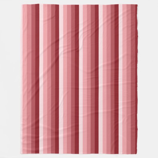 Rote Schattenstreifen Fleecedecke (Vorderseite)