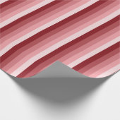Rote Schattenstreifen Geschenkpapier (Ecke)