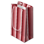 Rote Schattenstreifen Kleine Geschenktüte (Vorderseite Schrägansicht)