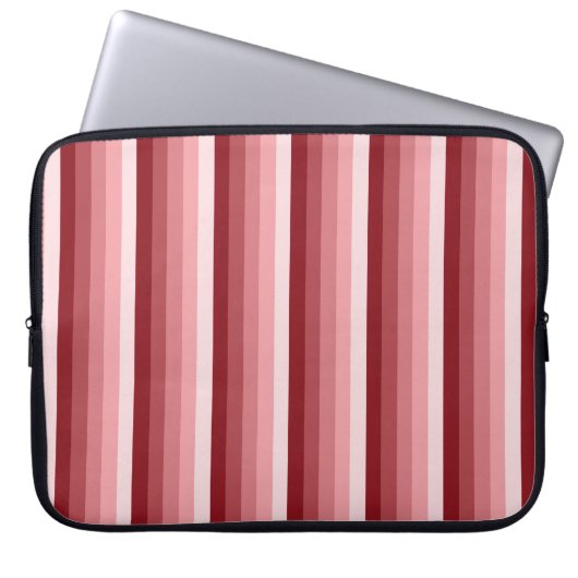 Rote Schattenstreifen Laptopschutzhülle (Vorderseite)