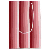 Rote Schattenstreifen Mittlere Geschenktüte (Rückseite)