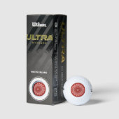 Rote Schattierungen Golfball (Verpackungen)