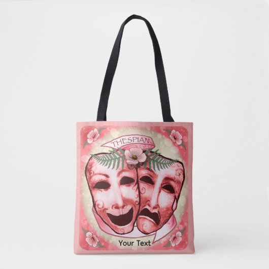 Rote Schauspielermasken Tasche (Vorderseite)