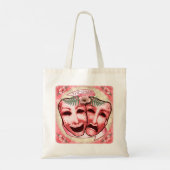 Rote Schauspielermasken Tragetasche (Rückseite)